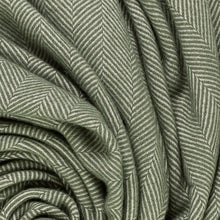 Load image into Gallery viewer, Highland Tweeds BIG Throw ~ Evergreen Herringbone ~