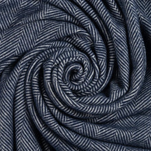 Load image into Gallery viewer, Highland Tweeds BIG Throw ~ Navy Herringbone ~