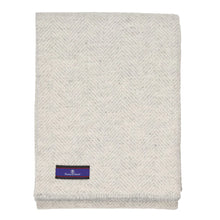 Load image into Gallery viewer, Highland Tweeds BIG Throw ~ Silver Herringbone ~