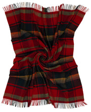 Load image into Gallery viewer, Highland Tweeds Shetland Lambswool Throw (Red Maple)