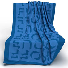 Load image into Gallery viewer, Prince of Scots Merino Wool Fleece Throw ~ Blue Expletive ~