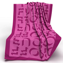 Load image into Gallery viewer, Prince of Scots Merino Wool Fleece Throw ~ Pink Expletive ~
