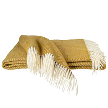 Load image into Gallery viewer, Southampton Home Merino Wool Herringbone Throw (Gold)