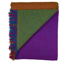 Load image into Gallery viewer, Southampton Home Merino Wool Geometric Block Throw (Brilliant)