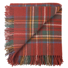 Load image into Gallery viewer, Prince of Scots Highland Tweed Pure New Wool Fluffy Throw ~ Antique Royal Stewart ~