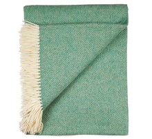Load image into Gallery viewer, Southampton Home Merino Wool Herringbone Throw (Hedgerow)