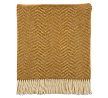 Load image into Gallery viewer, Southampton Home Merino Wool Herringbone Throw (Gold)