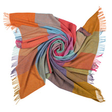 Load image into Gallery viewer, Southampton Home Merino Wool Geometric Block Throw (Kaleidoscope)