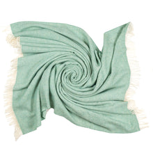 Load image into Gallery viewer, Southampton Home Merino Wool Herringbone Throw (Hedgerow)