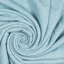 Load image into Gallery viewer, Southampton Home Merino Wool Herringbone Throw (Sky Blue)