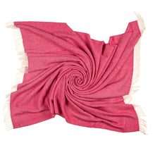 Load image into Gallery viewer, Southampton Home Merino Wool Herringbone Throw (Pink )