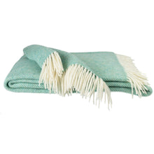 Load image into Gallery viewer, Southampton Home Merino Wool Herringbone Throw (Hedgerow)