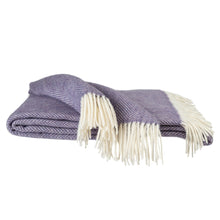 Load image into Gallery viewer, Southampton Home Merino Wool Herringbone Throw (Lavender)