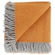 Load image into Gallery viewer, Highland Tweed Herringbone Pure New Wool Throw ~ Atomic Orange ~-Throws and Blankets-Prince of Scots-00810032750053-K4050030-029-Prince of Scots