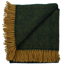 Load image into Gallery viewer, Highland Tweed Herringbone Pure New Wool Throw ~ Emerald ~-Throws and Blankets-Prince of Scots-00810032750084-K4050030-26-Prince of Scots
