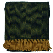 Load image into Gallery viewer, Highland Tweed Herringbone Pure New Wool Throw ~ Emerald ~-Throws and Blankets-Prince of Scots-00810032750084-K4050030-26-Prince of Scots
