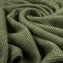 Load image into Gallery viewer, Highland Tweed Herringbone Pure New Wool Throw ~ Evergreen ~-Throws and Blankets-Prince of Scots-00810032750091-K4050030-22-Prince of Scots
