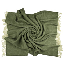 Load image into Gallery viewer, Highland Tweed Herringbone Pure New Wool Throw ~ Evergreen ~-Throws and Blankets-Prince of Scots-00810032750091-K4050030-22-Prince of Scots