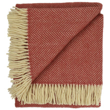Load image into Gallery viewer, Highland Tweed Herringbone Pure New Wool Throw ~ Grenadine ~-Throws and Blankets-Prince of Scots-00810032750107-K4050030-25-Prince of Scots