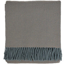 Load image into Gallery viewer, Highland Tweed Herringbone Pure New Wool Throw ~ Oyster ~-Throws and Blankets-Prince of Scots-00810032750145-K4050030-22-Prince of Scots