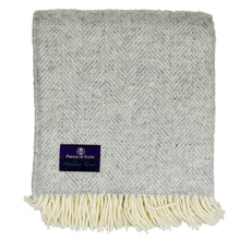 Load image into Gallery viewer, Highland Tweed Herringbone Pure New Wool Throw ~ Silver ~-Throws and Blankets-Prince of Scots-00810032750046-K4050030-013-Prince of Scots