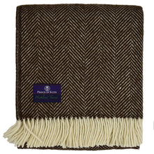 Load image into Gallery viewer, Highland Tweed Herringbone Pure New Wool Throw ~ Vanilla Bean ~-Throws and Blankets-Prince of Scots-00810032750176-K4050030-22-Prince of Scots
