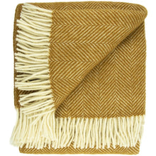 Load image into Gallery viewer, Highland Tweed Herringbone Pure New Wool Throw ~ Whiskey ~-Throws and Blankets-Prince of Scots-00810032750183-K4050030-24-Prince of Scots