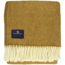 Load image into Gallery viewer, Highland Tweed Herringbone Pure New Wool Throw ~ Whiskey ~-Throws and Blankets-Prince of Scots-00810032750183-K4050030-24-Prince of Scots