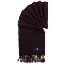 Load image into Gallery viewer, Prince of Scots Fringed Merino Wool Scarf (Merlot)-scarf-Prince of Scots-PrinceMerlot-810032759780-Prince of Scots