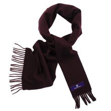 Load image into Gallery viewer, Prince of Scots Fringed Merino Wool Scarf (Merlot)-scarf-Prince of Scots-PrinceMerlot-810032759780-Prince of Scots