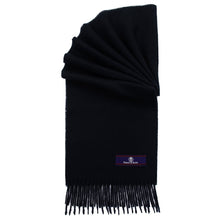 Load image into Gallery viewer, Prince of Scots Fringed Merino Wool Scarf (Navy)-scarf-Prince of Scots-PrinceNavy-810032759810-Prince of Scots