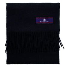 Load image into Gallery viewer, Prince of Scots Fringed Merino Wool Scarf (Navy)-scarf-Prince of Scots-PrinceNavy-810032759810-Prince of Scots