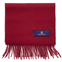 Load image into Gallery viewer, Prince of Scots Fringed Merino Wool Scarf (Red)-scarf-Prince of Scots-PrinceRed-810032759834-Prince of Scots