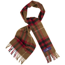 Load image into Gallery viewer, Prince of Scots Heritage Plaid Fringed Merino Wool Scarf (Cambridge Camel)-scarf-HScarf472M7-810032759995-Prince of Scots-Prince of Scots