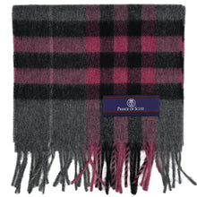 Load image into Gallery viewer, Prince of Scots Heritage Plaid Fringed Merino Wool Scarf (Cambridge Grey)-scarf-HScarf472A1-810032759988-Prince of Scots-Prince of Scots