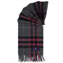Load image into Gallery viewer, Prince of Scots Heritage Plaid Fringed Merino Wool Scarf (Cambridge Grey)-scarf-HScarf472A1-810032759988-Prince of Scots-Prince of Scots