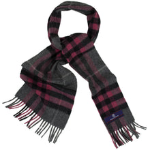Load image into Gallery viewer, Prince of Scots Heritage Plaid Fringed Merino Wool Scarf (Cambridge Grey)-scarf-HScarf472A1-810032759988-Prince of Scots-Prince of Scots