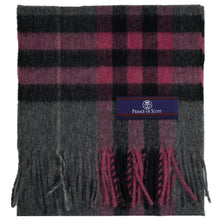 Load image into Gallery viewer, Prince of Scots Heritage Plaid Fringed Merino Wool Scarf (Cambridge Grey)-scarf-HScarf472A1-810032759988-Prince of Scots-Prince of Scots