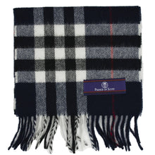 Load image into Gallery viewer, Prince of Scots Heritage Plaid Fringed Merino Wool Scarf (Cambridge Navy)-scarf-HScarf472U1-810032759964-Prince of Scots-Prince of Scots