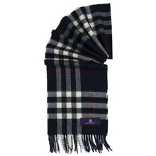 Load image into Gallery viewer, Prince of Scots Heritage Plaid Fringed Merino Wool Scarf (Cambridge Navy)-scarf-HScarf472U1-810032759964-Prince of Scots-Prince of Scots