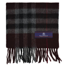 Load image into Gallery viewer, Prince of Scots Heritage Plaid Fringed Merino Wool Scarf (Cambridge Red)-scarf-HScarf472W2-810032759971-Prince of Scots-Prince of Scots