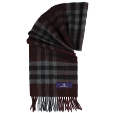Load image into Gallery viewer, Prince of Scots Heritage Plaid Fringed Merino Wool Scarf (Cambridge Red)-scarf-HScarf472W2-810032759971-Prince of Scots-Prince of Scots