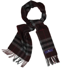 Load image into Gallery viewer, Prince of Scots Heritage Plaid Fringed Merino Wool Scarf (Cambridge Red)-scarf-HScarf472W2-810032759971-Prince of Scots-Prince of Scots