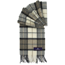 Load image into Gallery viewer, Prince of Scots Heritage Plaid Fringed Merino Wool Scarf (Dumfries Natural)-scarf-Prince of Scots-HScarfB03-810032759872-Prince of Scots