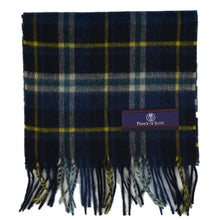 Load image into Gallery viewer, Prince of Scots Heritage Plaid Fringed Merino Wool Scarf (Oxford Blue)-scarf-HScarfX13-810032759902-Prince of Scots-Prince of Scots