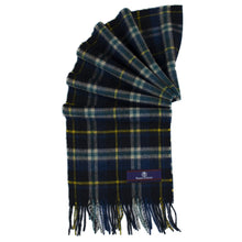 Load image into Gallery viewer, Prince of Scots Heritage Plaid Fringed Merino Wool Scarf (Oxford Blue)-scarf-HScarfX13-810032759902-Prince of Scots-Prince of Scots