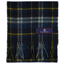 Load image into Gallery viewer, Prince of Scots Heritage Plaid Fringed Merino Wool Scarf (Oxford Blue)-scarf-HScarfX13-810032759902-Prince of Scots-Prince of Scots