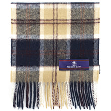 Load image into Gallery viewer, Prince of Scots Heritage Plaid Fringed Merino Wool Scarf (Stirling Navy)-scarf-Prince of Scots-HScarf8601-810032752255-Prince of Scots