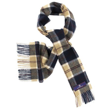 Load image into Gallery viewer, Prince of Scots Heritage Plaid Fringed Merino Wool Scarf (Stirling Navy)-scarf-Prince of Scots-HScarf8601-810032752255-Prince of Scots