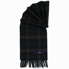 Load image into Gallery viewer, Prince of Scots Heritage Plaid Fringed Merino Wool Scarf (Storrs Charcoal)-scarf-HScarf470D3-810032759926-Prince of Scots-Prince of Scots